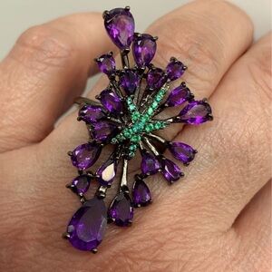 🌹 925 Sterling silver amethyst ring